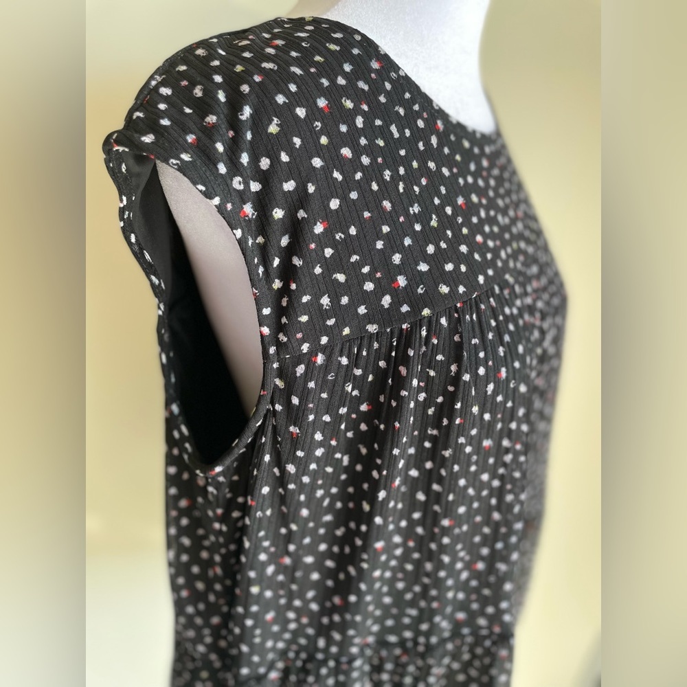 NWT JUICY COUTURE PULLOVER SLEEVELESS FLOWY BLOUSE SZ L, BLACK/PINK - Picture 9 of 15